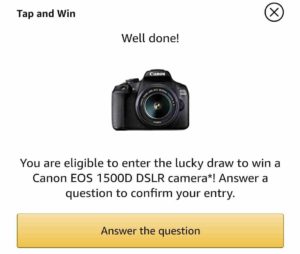 Amazon Tap And Win Answers