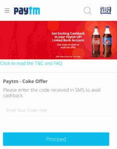 Paytm Coke Offer