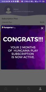Hungama Play Subscription Free