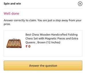 Amazon Spin And Win Answers