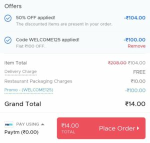 Zomato Offers Free Food Order