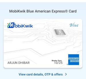 Mobikwik Blue American Express Card Offers