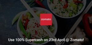 Zomato Food Cashback Offer