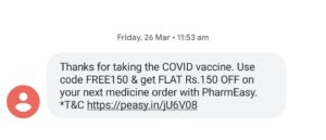 PharmEasy COVID-19 Vaccination Certificate
