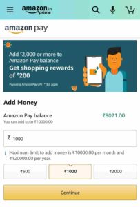 Amazon Add Money Offer - Free Shopping Rewards Worth Rs.200