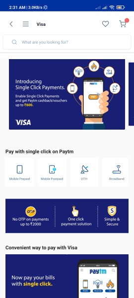 PayTM One-Click Payments