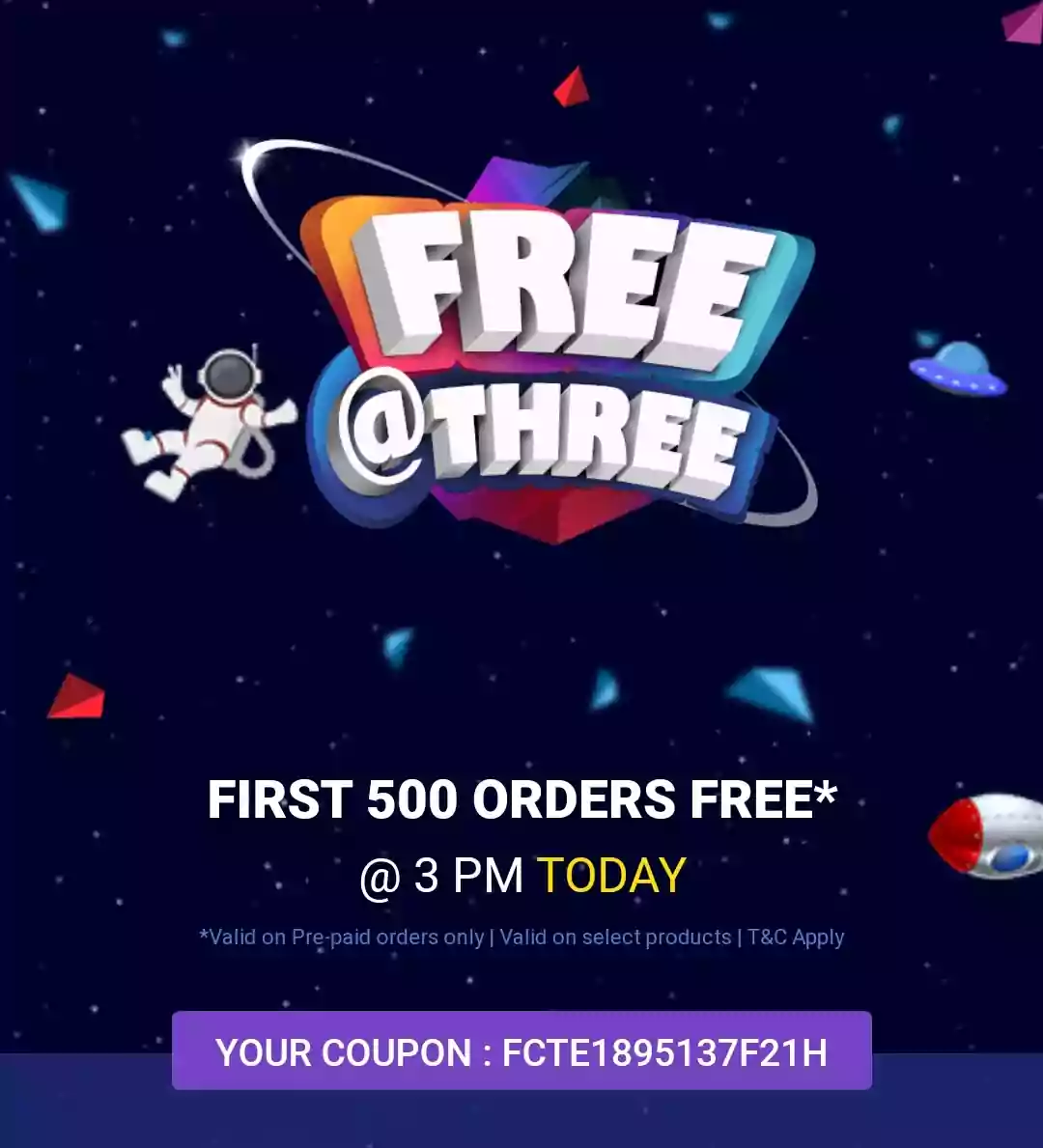 FirstCry Free At Three Offer