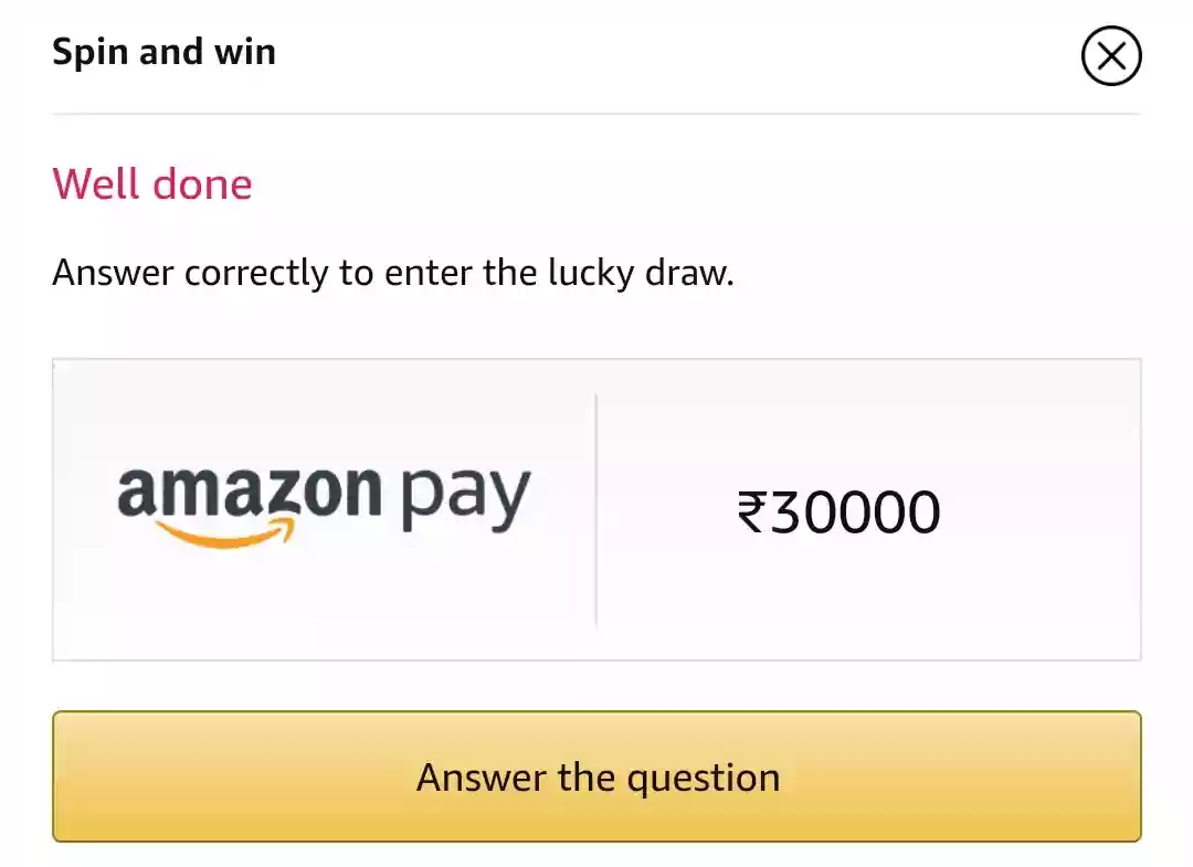 Sunday Amazon Spin And Win Answers