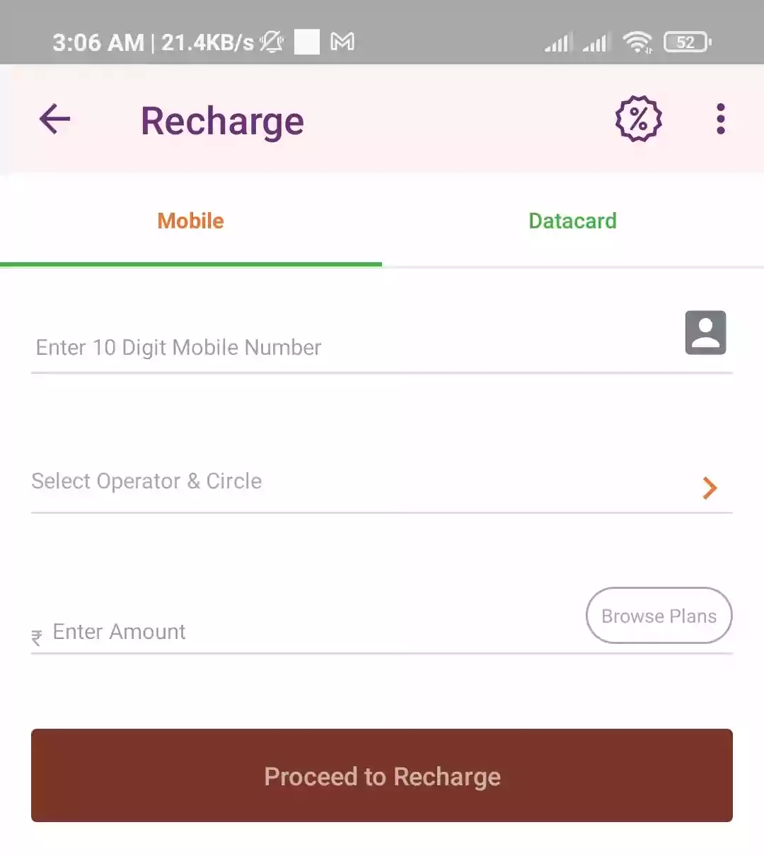 AU 0101 App Recharge Offer