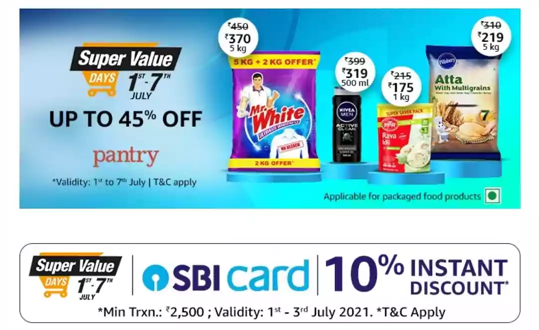 Amazon Super Value Days 1 to 7 July 2021