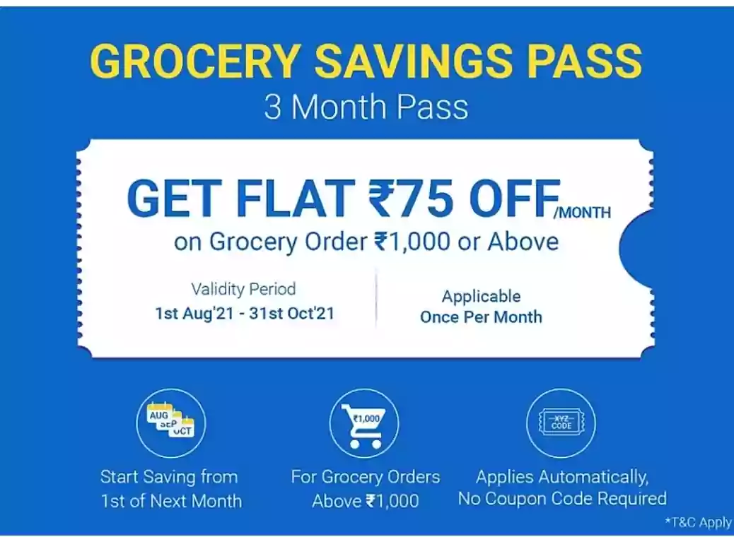 Flipkart Grocery Savings Pass