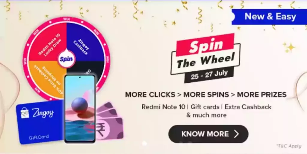 Zingoy Spin The Wheel Contest
