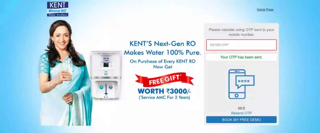 Kent Water Purifier Demo
