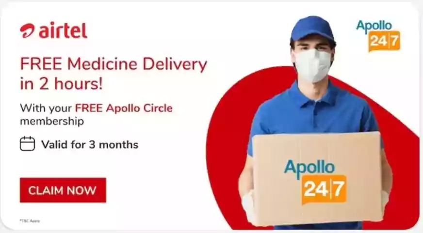 Airtel Thanks Apollo 247 Circle Membership Free