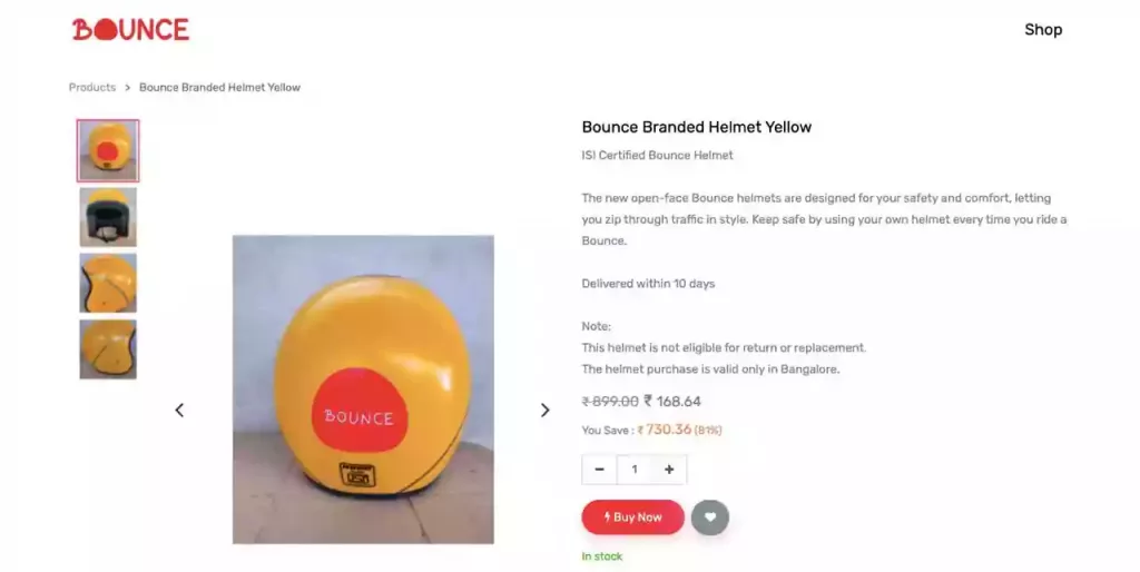 Bounce Helmet Offer