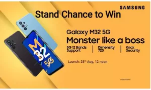 Stand A Chance to Win Samsung Galaxy M32 5G for Twitter Amazon