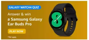 Amazon Samsung Galaxy Watch4 Quiz Answers