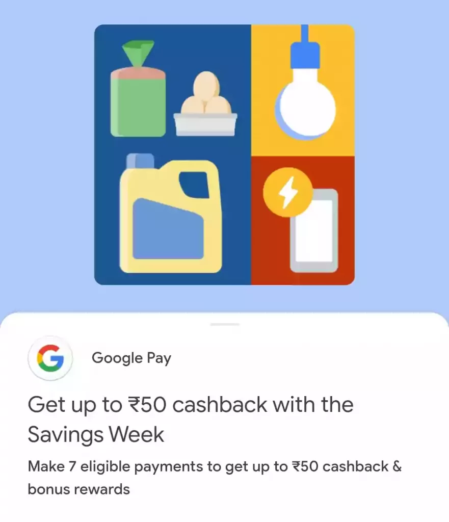 Google Pay Savings Offer