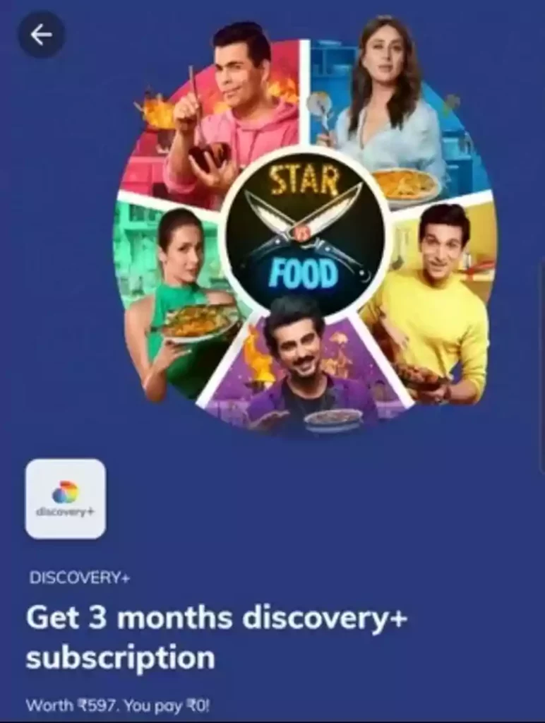 Discovery+ Subscription Free