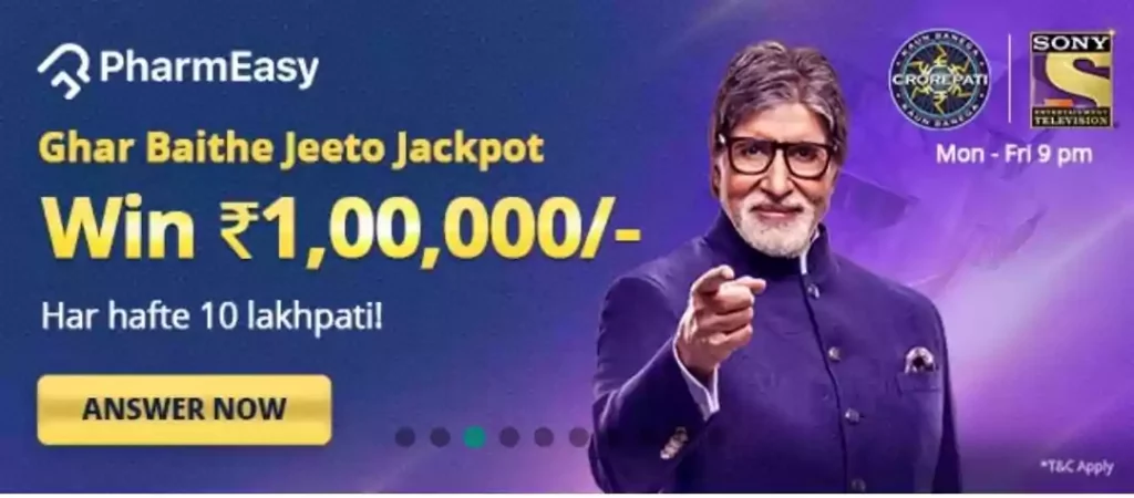 PharmEasy Ghar Baithe Jeeto Jackpot Contest