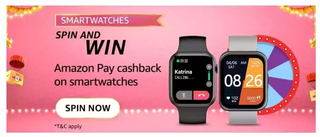 Amazon Smartwatches SPIN AND WIN