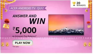 Amazon ACER Android TV Quiz Answers