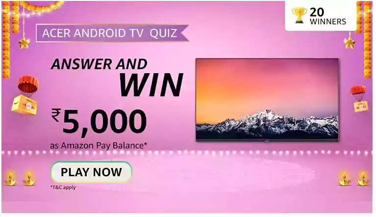 Amazon ACER Android TV Quiz Answers