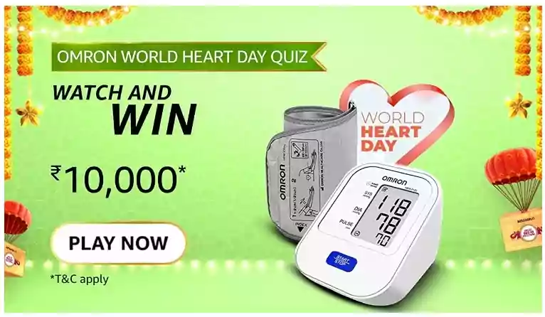 Amazon Omron World Heart Day Quiz Answers