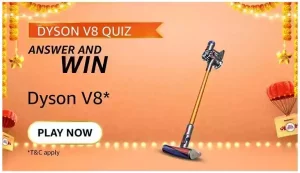Amazon Dyson V8 Quiz Answers