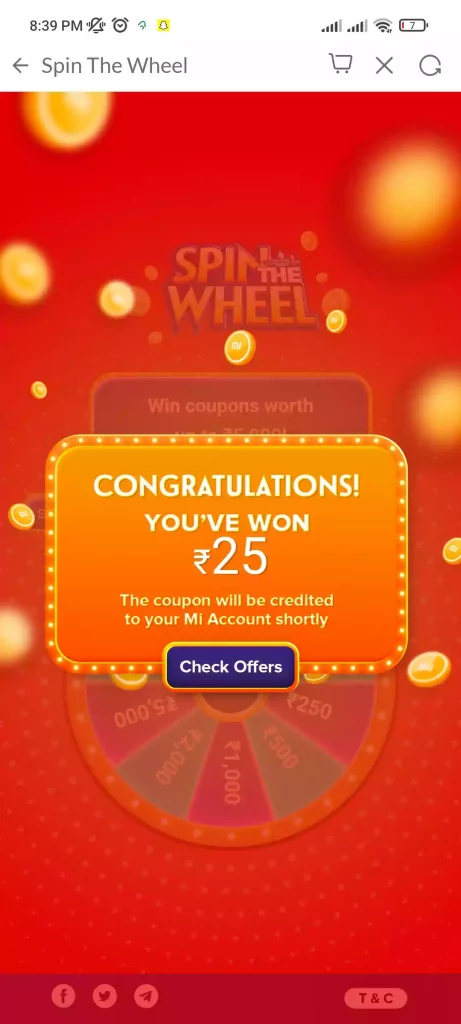 Mi Spin the Wheel Contest