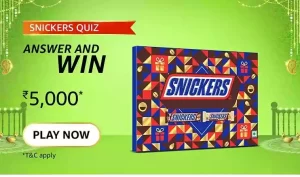 Amazon Snickers Quiz Answers