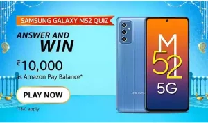 Amazon Samsung Galaxy M52 5G Quiz Answers