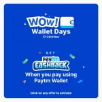 Paytm Wow Wallet Days Offer