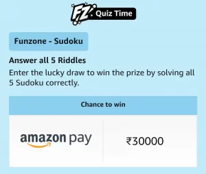 Amazon Solve these Sudoku Quiz Answers
