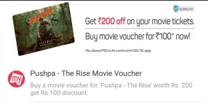 BookMyShow Pushpa Movie Voucher