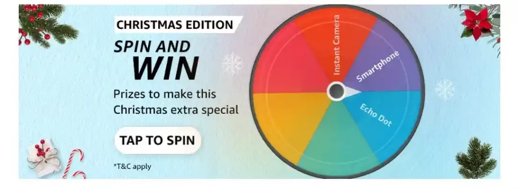 Amazon Christmas Edition SPIN AND WIN