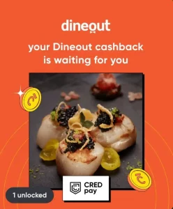 Cred Pay Dineout Offer