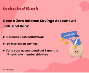 Open IndusInd Bank Savings Account