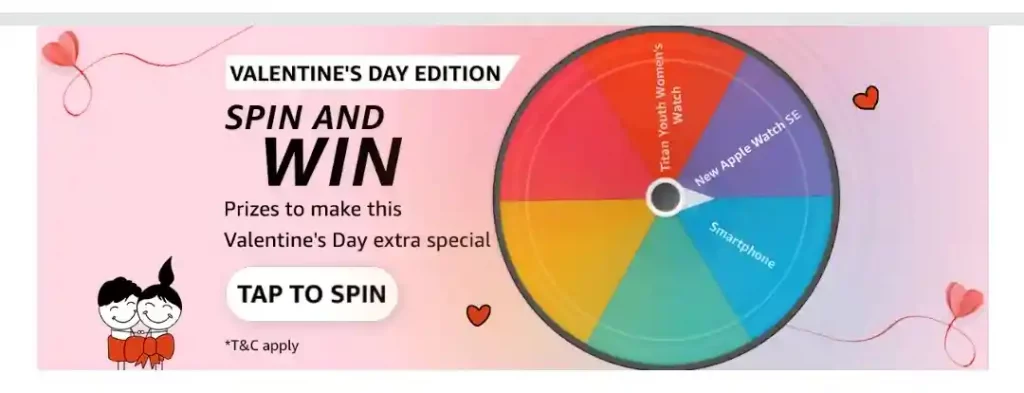 Amazon Valentines Day Edition SPIN AND WIN
