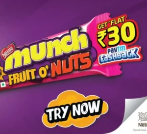Paytm Munch Fruit O Nuts Offer