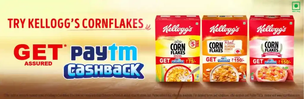 Paytm Kelloggs Corn Flakes Offer 