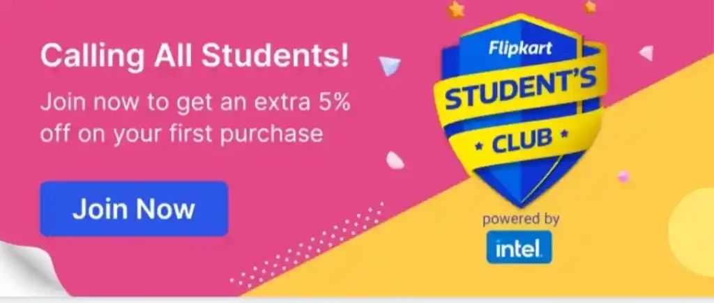 Flipkart Student's Club Offer