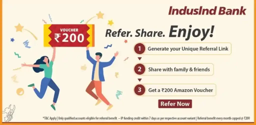 IndusInd Savings Account Refer And Earn