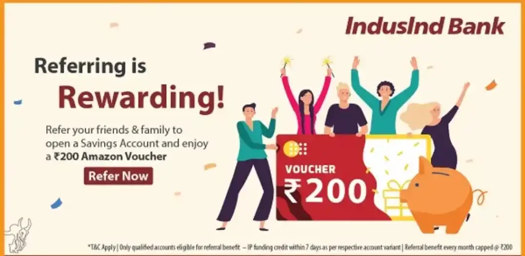IndusInd Savings Account Refer And Earn