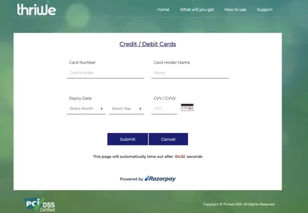 elive Thriwe Visa Credit Card Offer