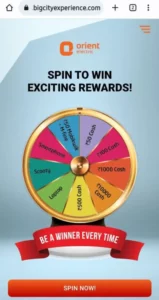 Orient Spin and Win QR Code