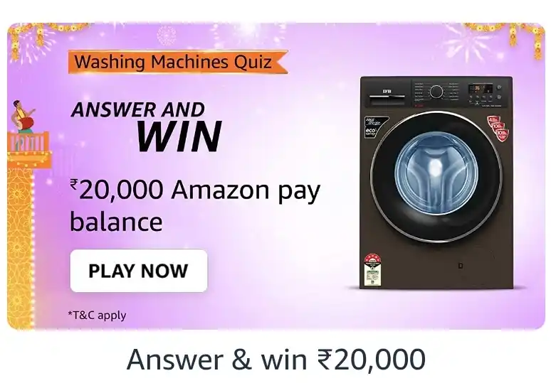 Amazon Washing Machines Quiz Answers