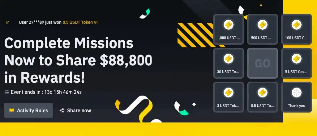 Binance Complete Missions Now