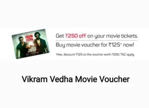 BookMyShow Vikram Vedha Movie Voucher