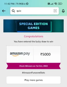 Amazon 777 Jackpot Quiz Answers